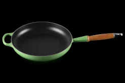 Cast Iron Frying Pan with Wooden Handle