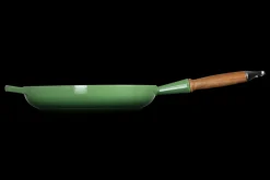 Cast Iron Frying Pan with Wooden Handle