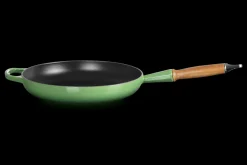 Cast Iron Frying Pan with Wooden Handle