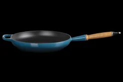 Cast Iron Frying Pan with Wooden Handle