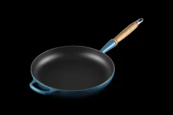 Cast Iron Frying Pan with Wooden Handle
