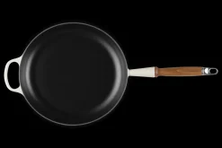 Cast Iron Frying Pan with Wooden Handle