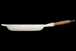 Cast Iron Frying Pan with Wooden Handle