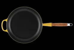 Cast Iron Frying Pan with Wooden Handle