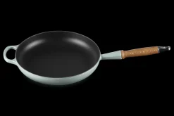 Cast Iron Frying Pan with Wooden Handle