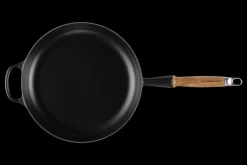 Cast Iron Frying Pan with Wooden Handle
