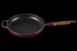 Cast Iron Frying Pan with Wooden Handle