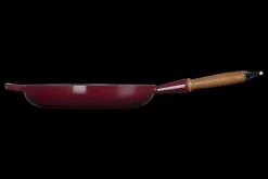 Cast Iron Frying Pan with Wooden Handle