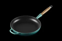Cast Iron Frying Pan with Wooden Handle