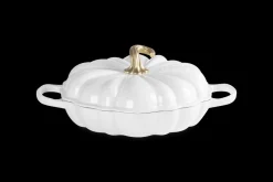 Cast Iron Pumpkin Shallow Casserole