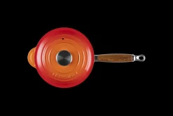 Cast Iron Saucepan with Wooden Handle