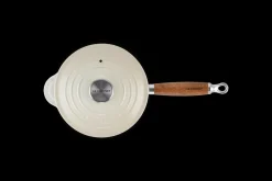 Cast Iron Saucepan with Wooden Handle