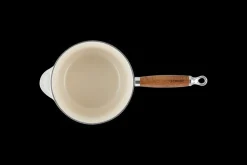 Cast Iron Saucepan with Wooden Handle