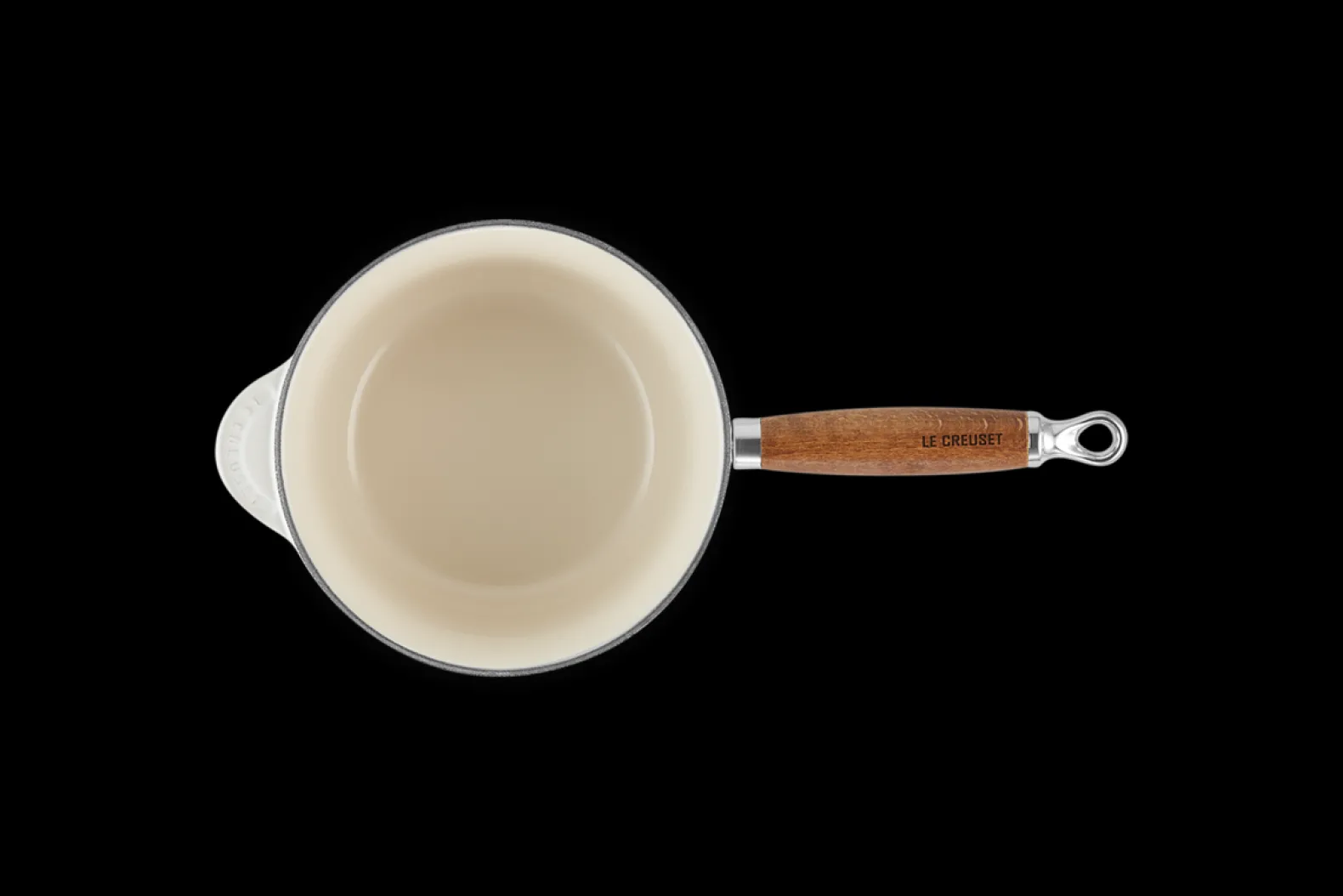 Cast Iron Saucepan with Wooden Handle
