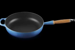 Cast Iron Sauté Pan with Wooden Handle