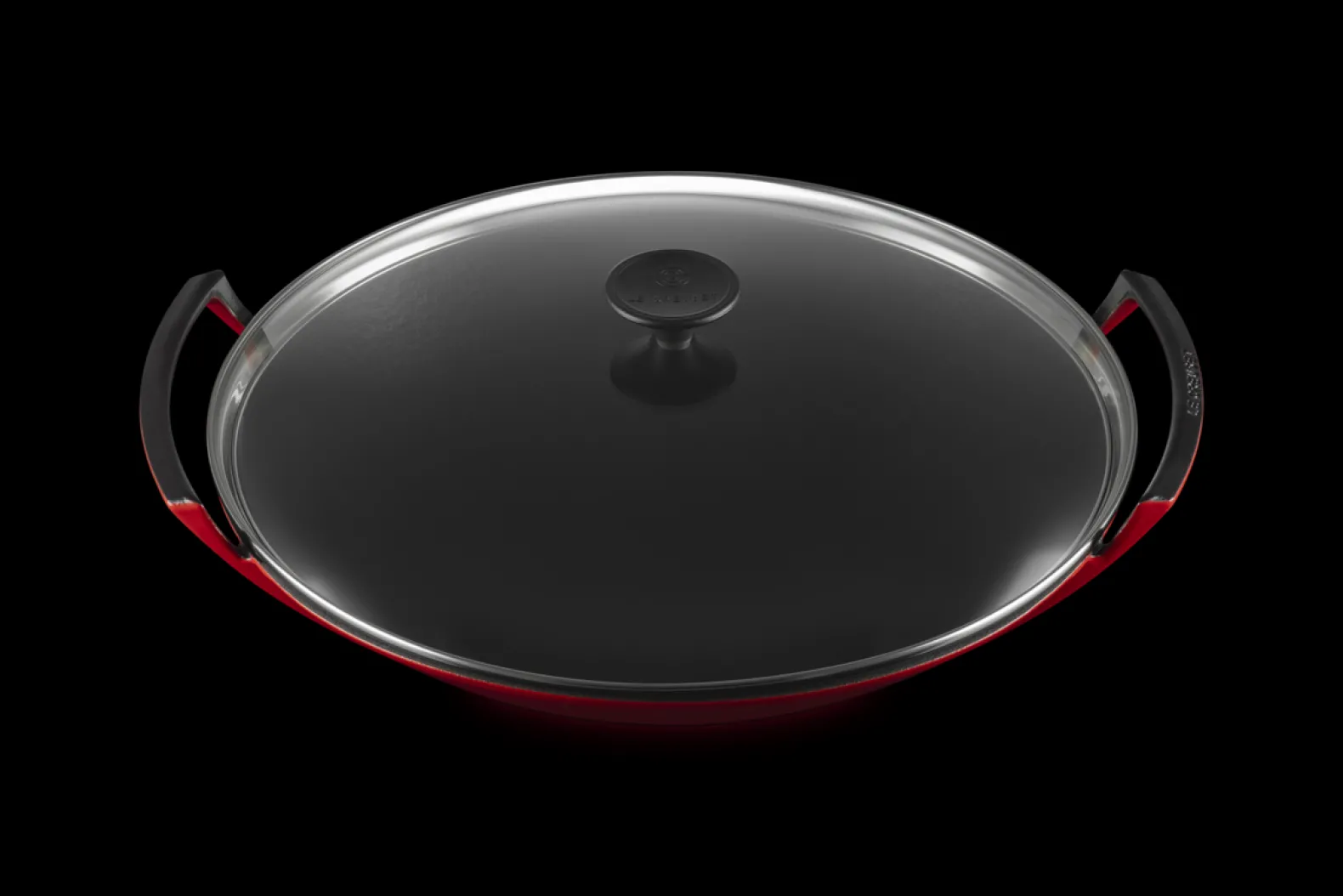 Cast Iron Wok with Glass Lid