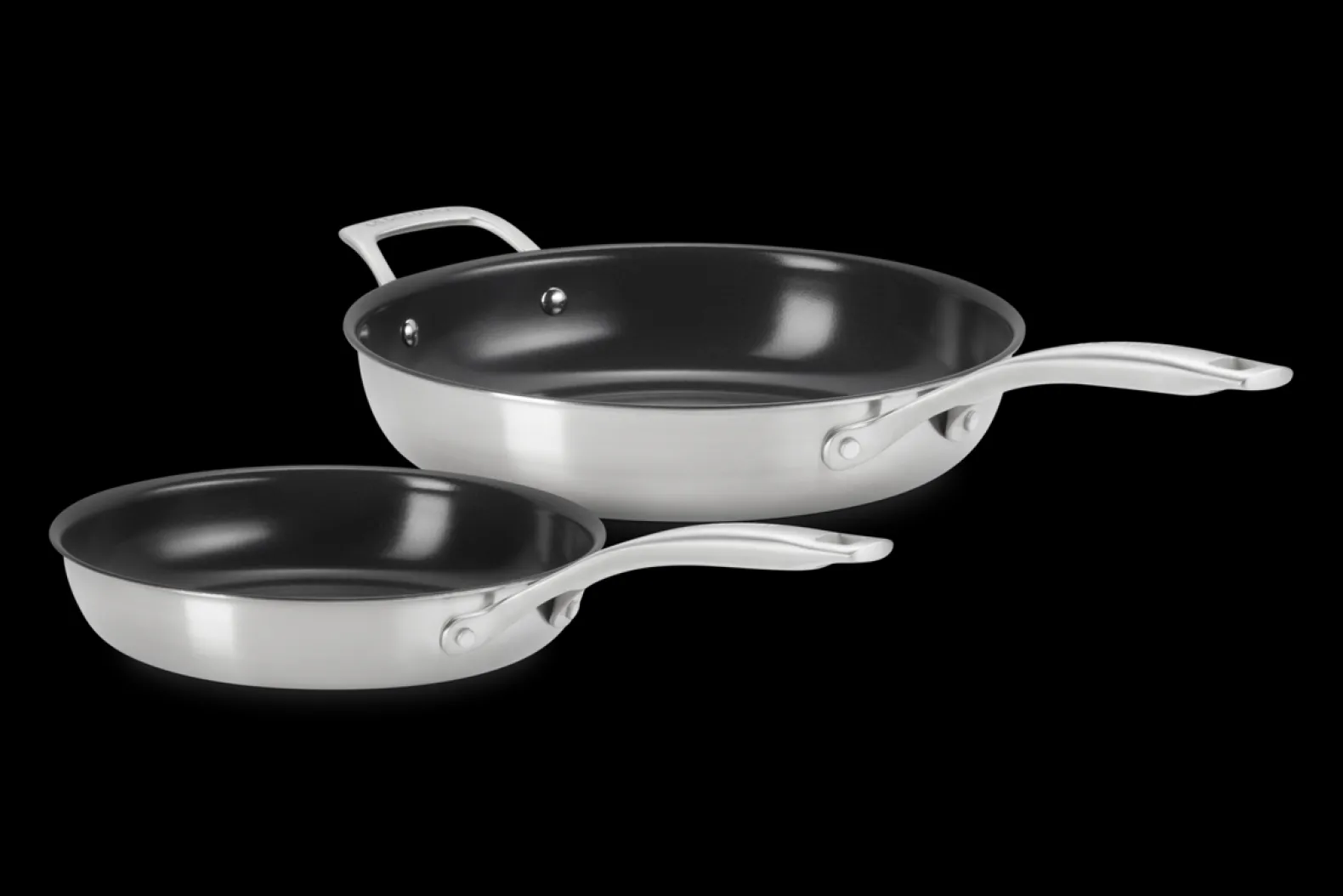 Essential 3-ply Stainless Steel 2-piece Frying Pan Set