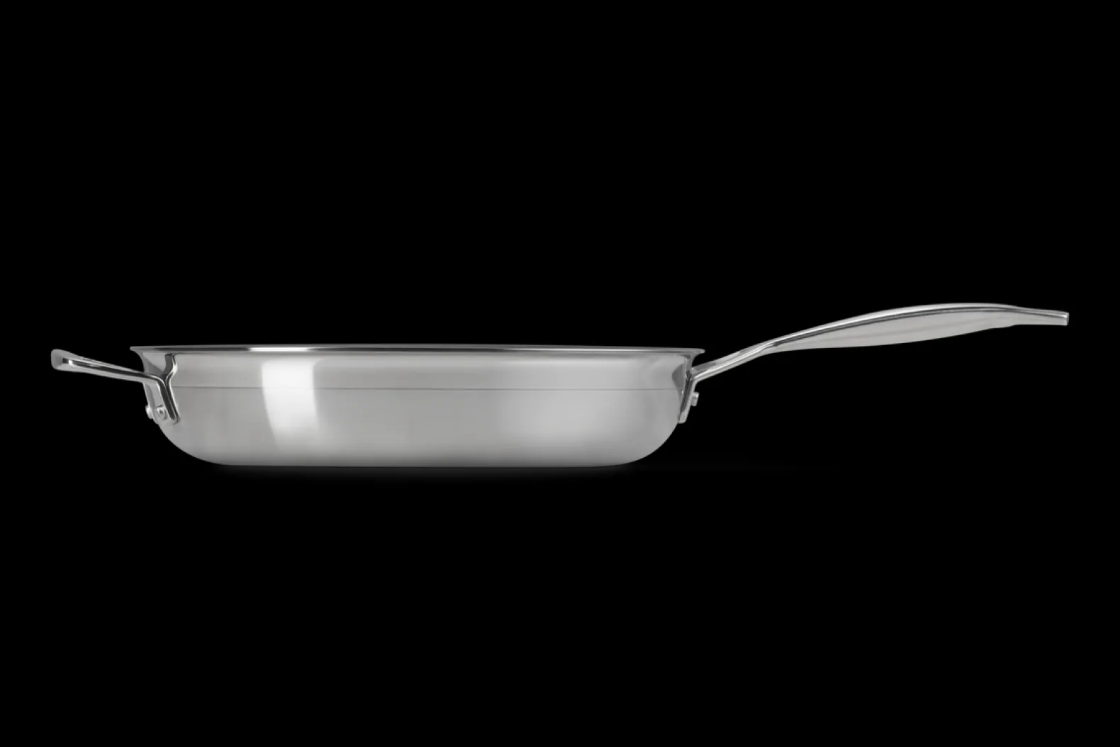 3-ply Stainless Steel Non-Stick Frying Pan with Helper Handle