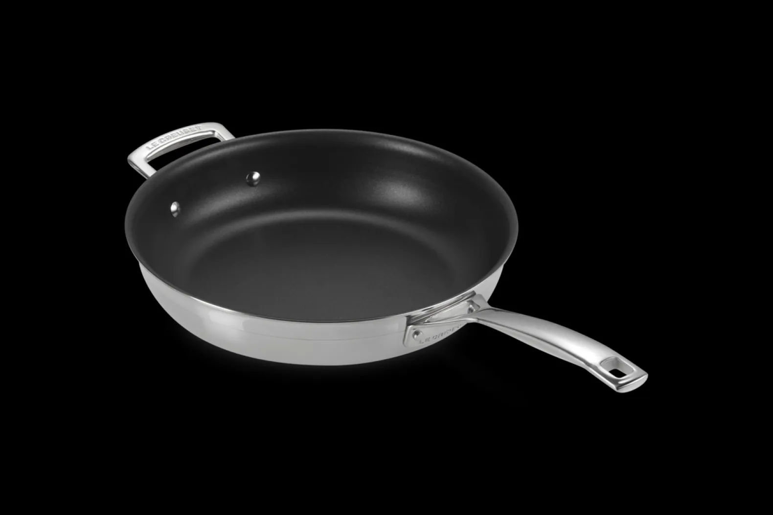 3-ply Stainless Steel Non-Stick Frying Pan with Helper Handle