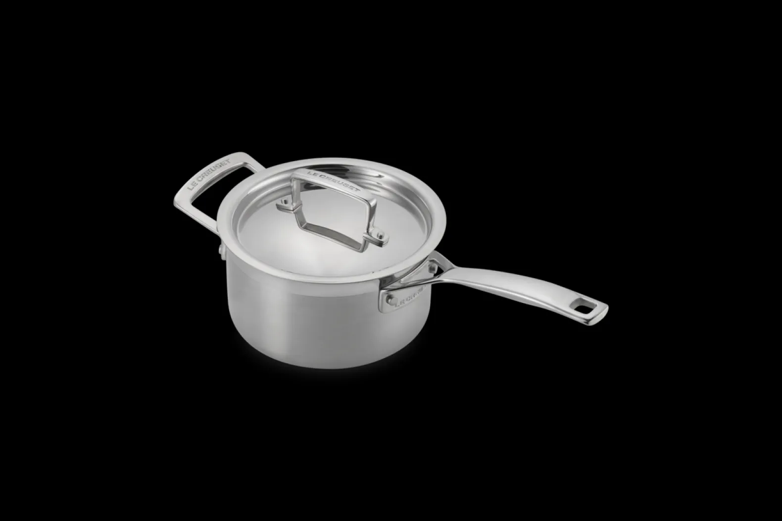 3-ply Stainless Steel Saucepan with Lid and Helper Handle