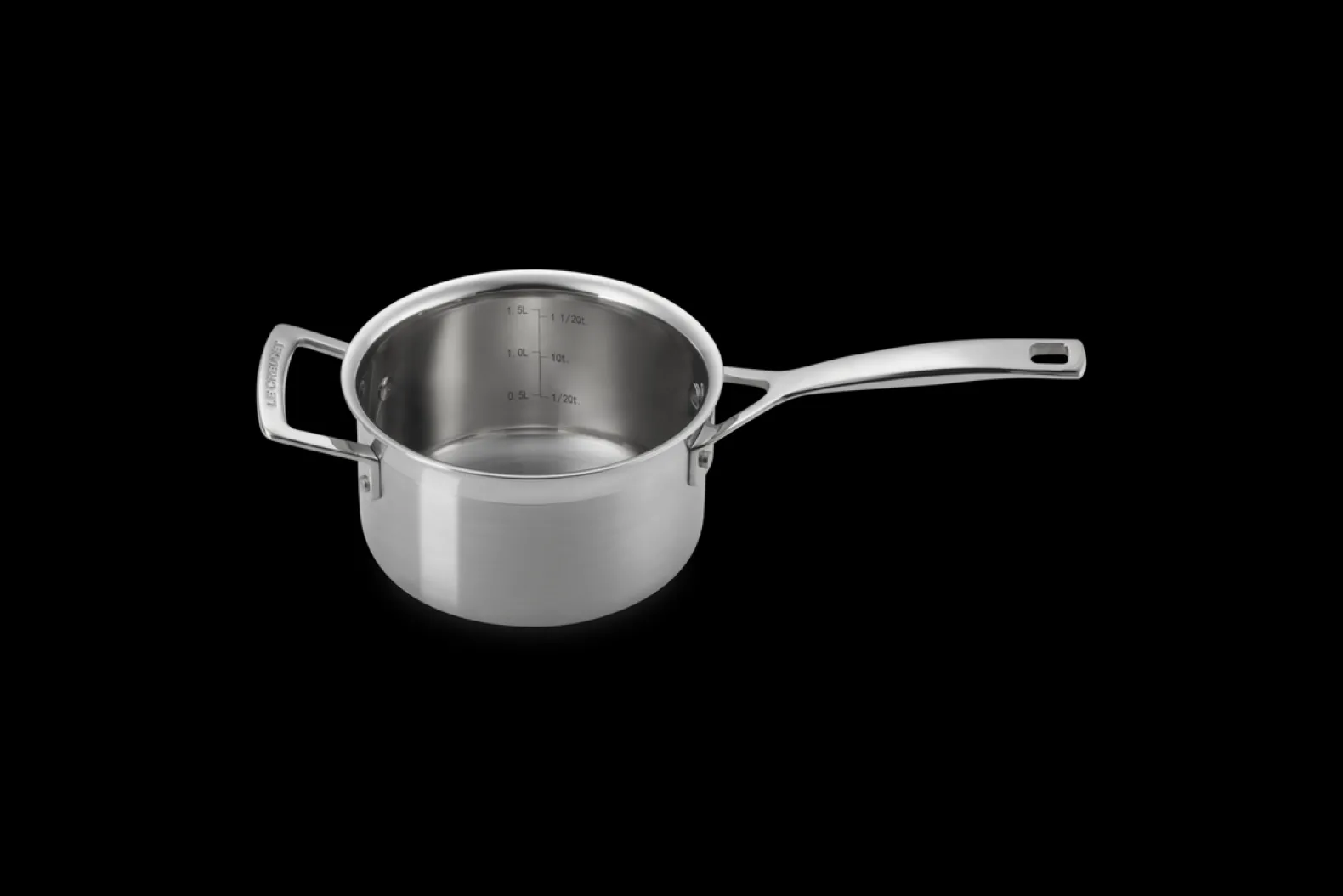 3-ply Stainless Steel Saucepan with Lid and Helper Handle