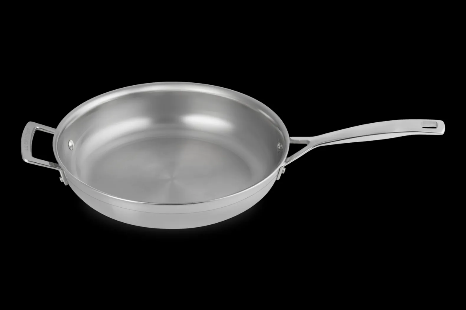 3-ply Stainless Steel Uncoated Frying Pan with Helper Handle