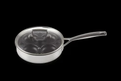 3-ply Stainless Steel Uncoated Sauté Pan with Poaching Insert