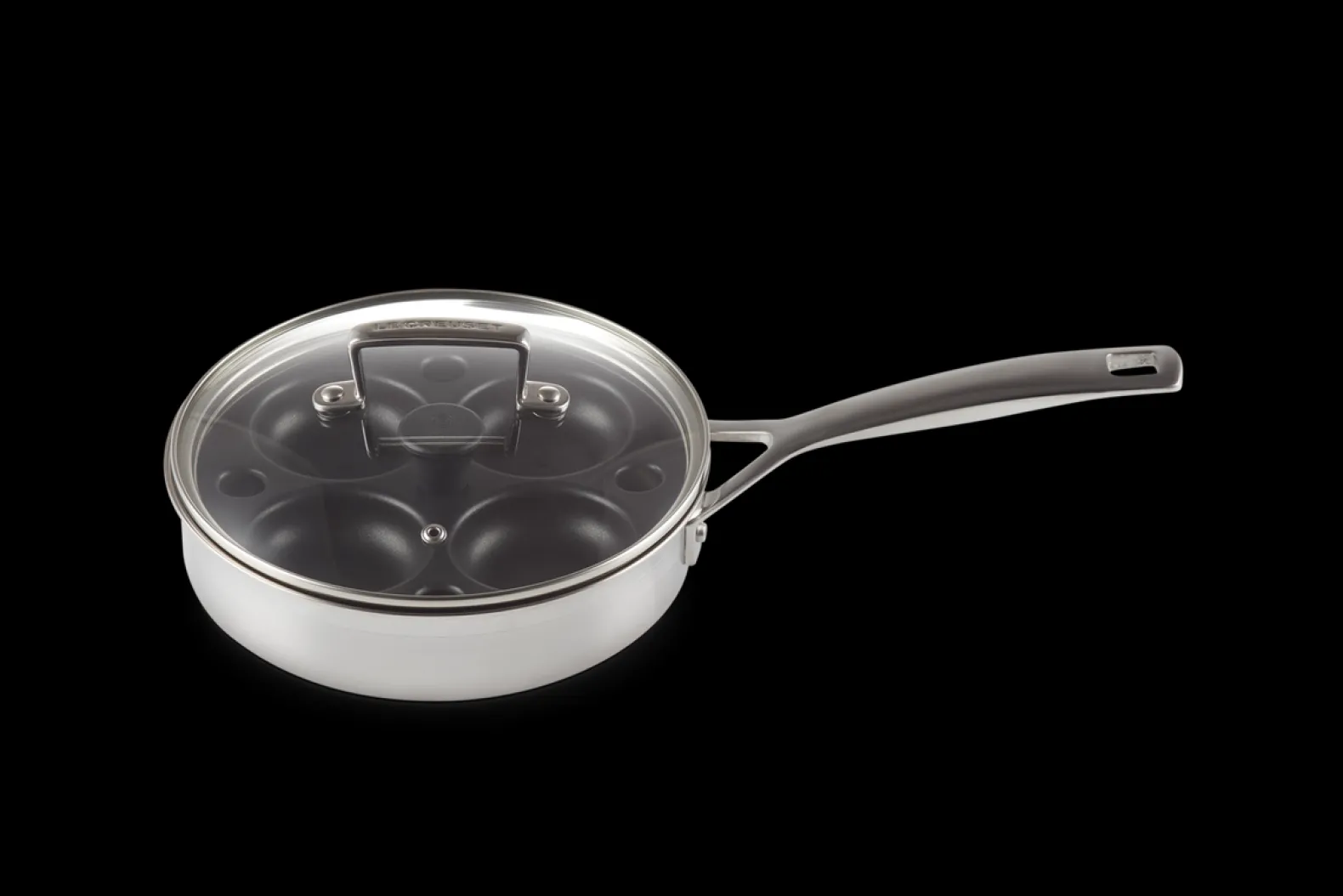 3-ply Stainless Steel Uncoated Sauté Pan with Poaching Insert