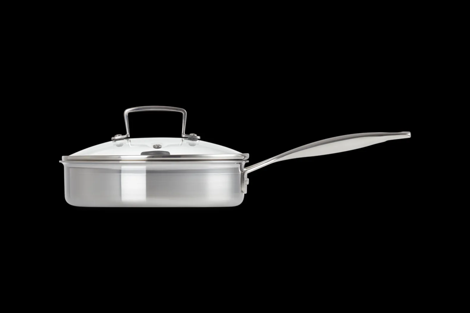 3-ply Stainless Steel Uncoated Sauté Pan with Poaching Insert