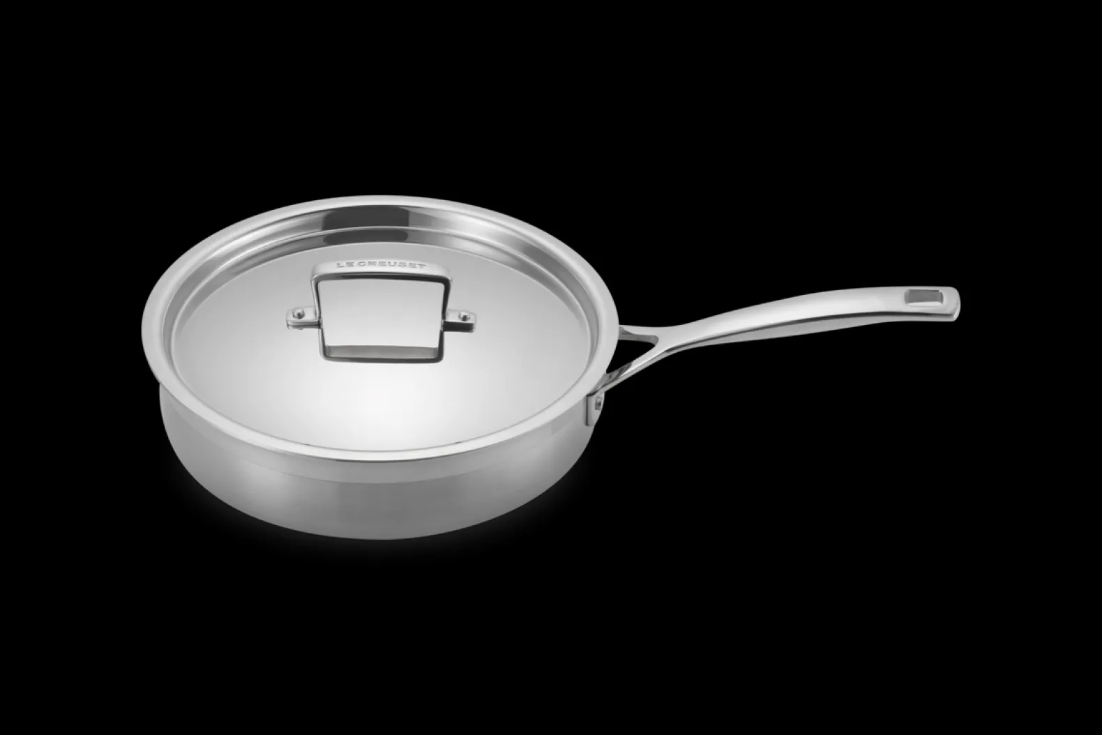 3-ply Stainless Steel Uncoated Sauté Pan with Lid