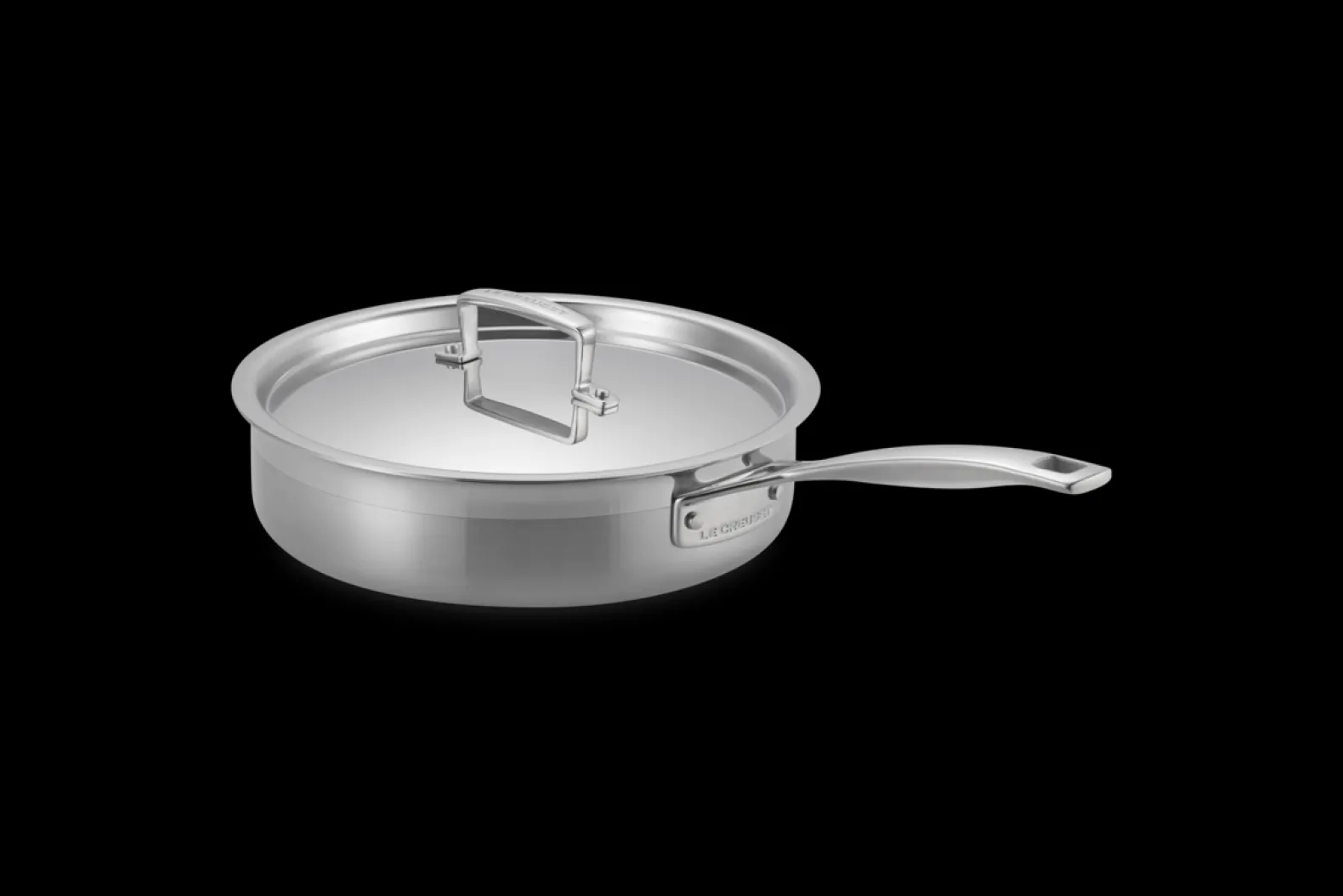 3-ply Stainless Steel Uncoated Sauté Pan with Lid