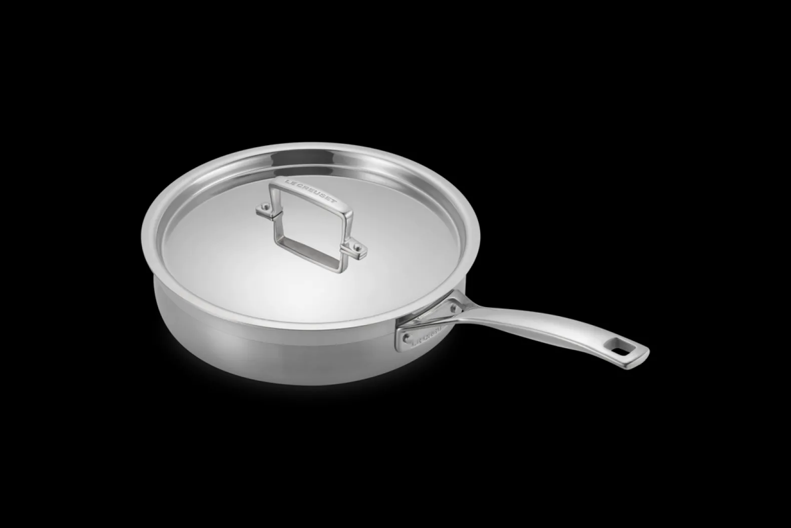3-ply Stainless Steel Uncoated Sauté Pan with Lid