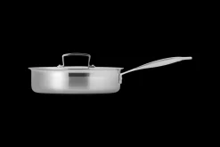 3-ply Stainless Steel Uncoated Sauté Pan with Lid