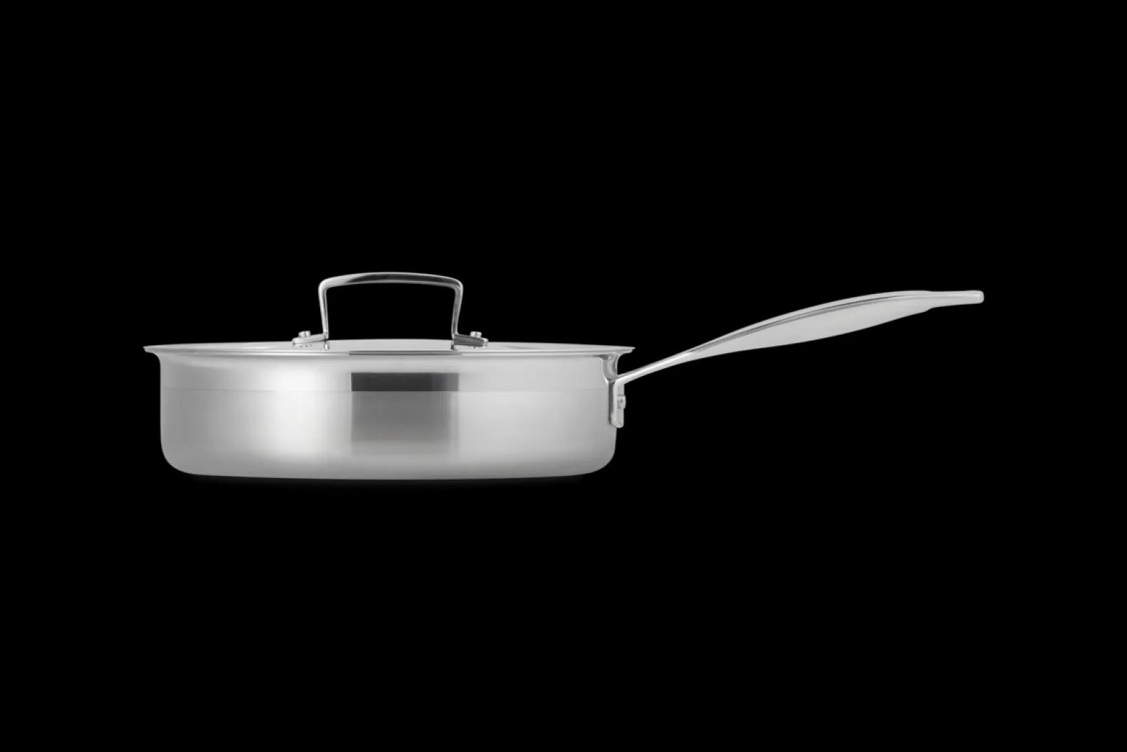 3-ply Stainless Steel Uncoated Sauté Pan with Lid