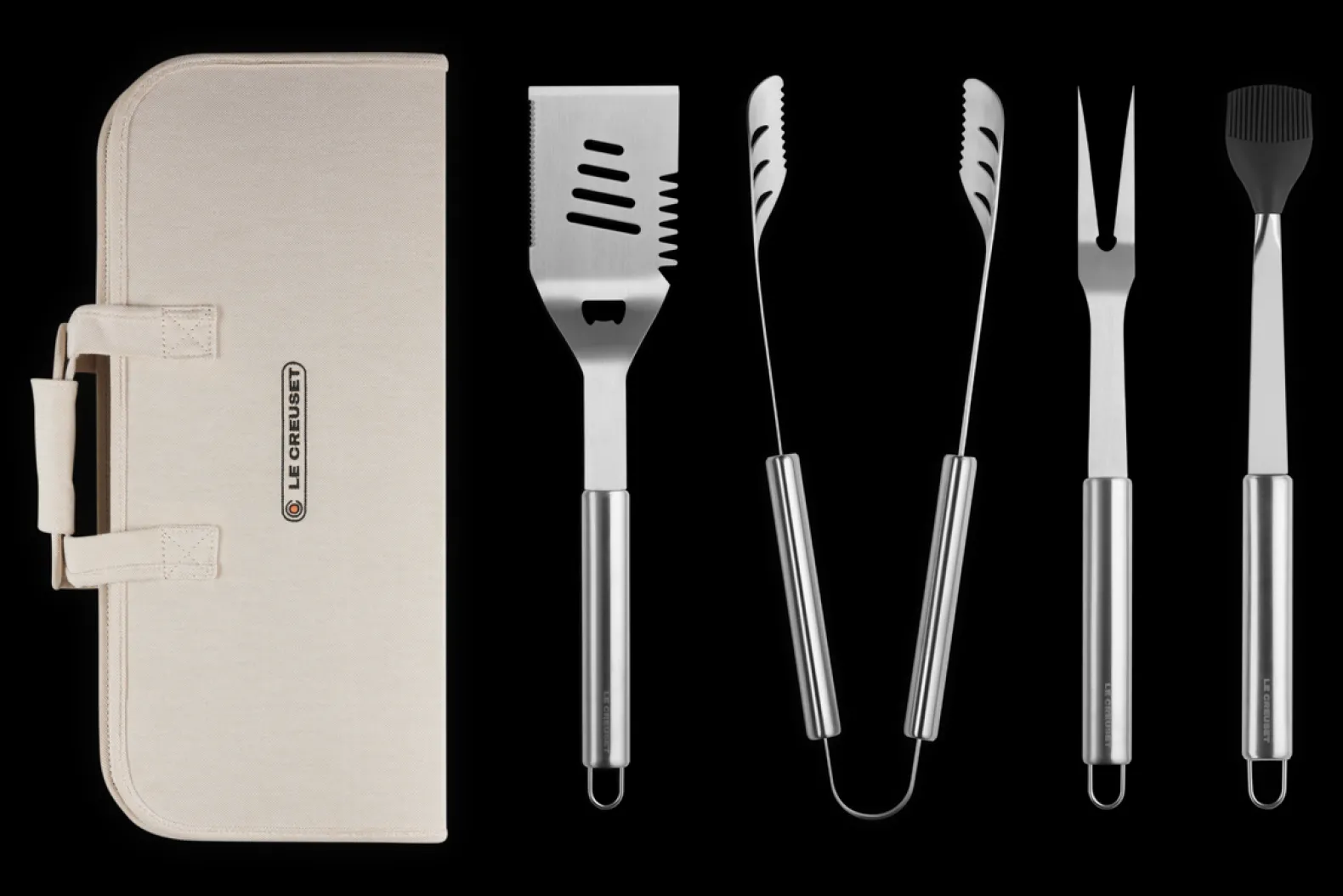 Set of 4 Stainless Steel BBQ tools and Carry Bag
