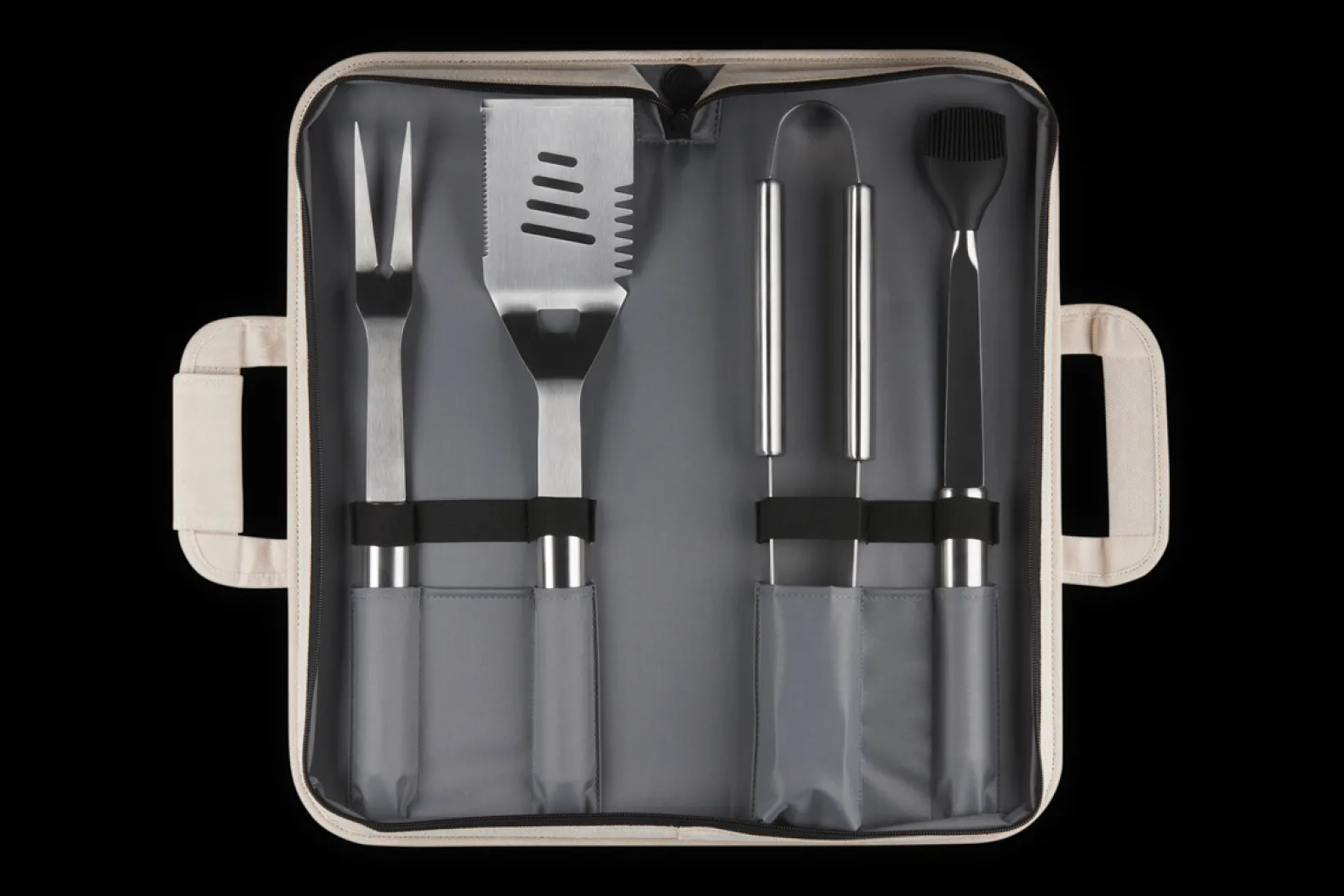 Set of 4 Stainless Steel BBQ tools and Carry Bag