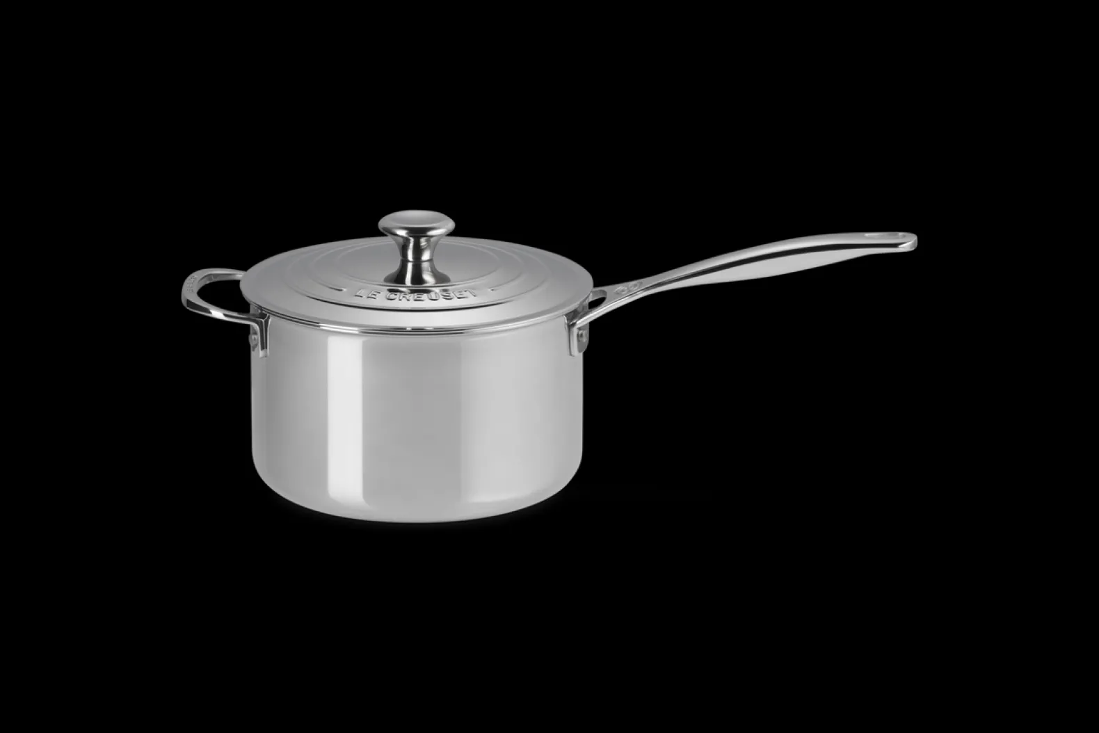Signature Stainless Steel Saucepan with Lid and Helper Handle