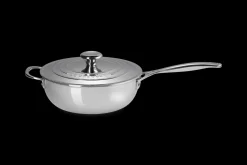 Signature Stainless Steel Non-Stick Chef's Pan with Lid and Helper Handle