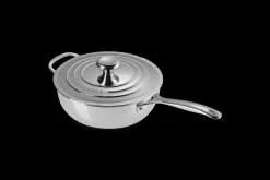 Signature Stainless Steel Non-Stick Chef's Pan with Lid and Helper Handle
