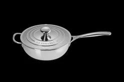 Signature Stainless Steel Non-Stick Chef's Pan with Lid and Helper Handle