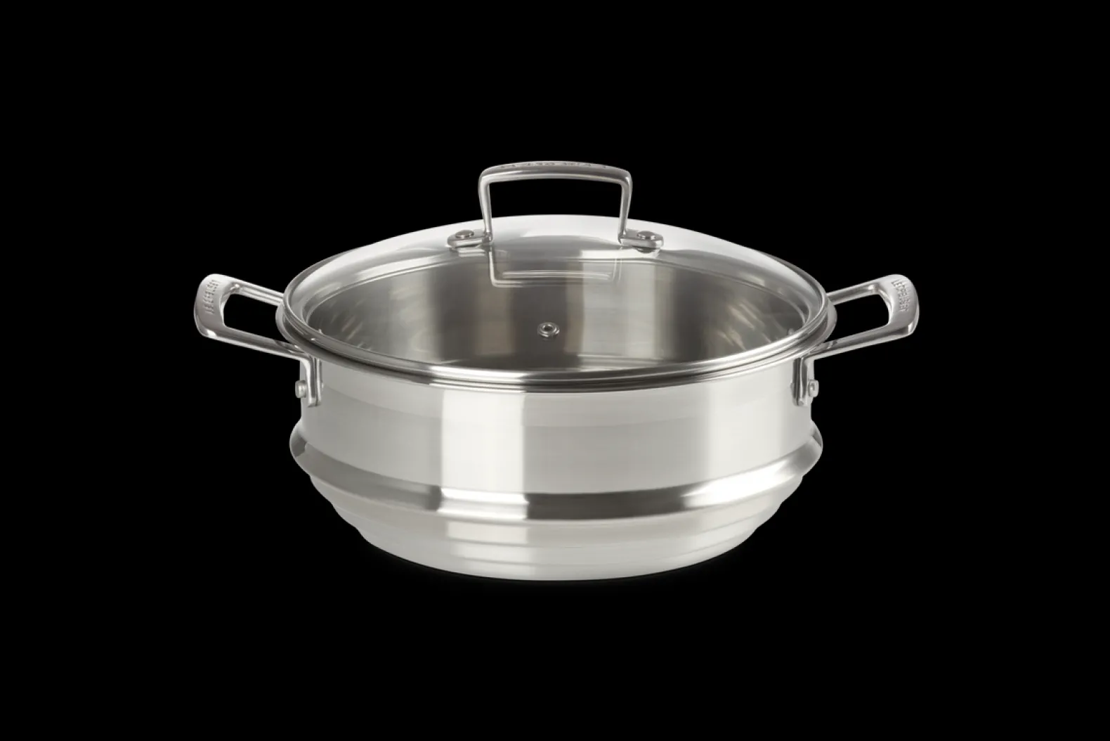Stainless Steel Large Multi-steamer with Glass Lid