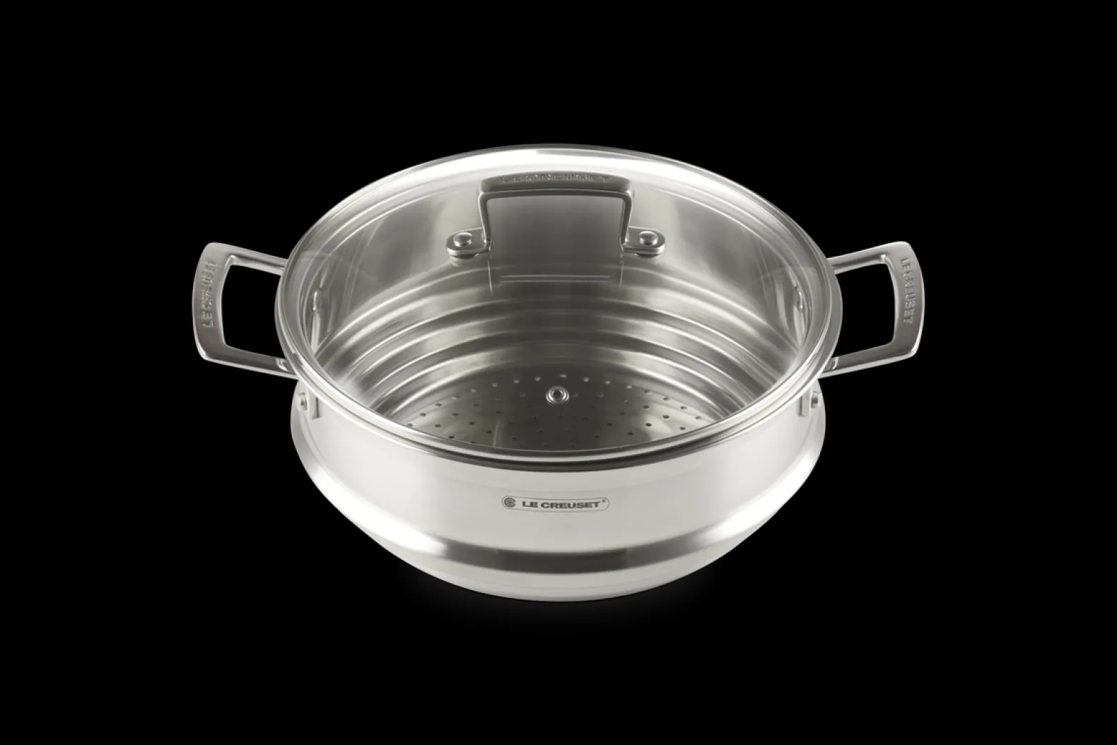 Stainless Steel Large Multi-steamer with Glass Lid