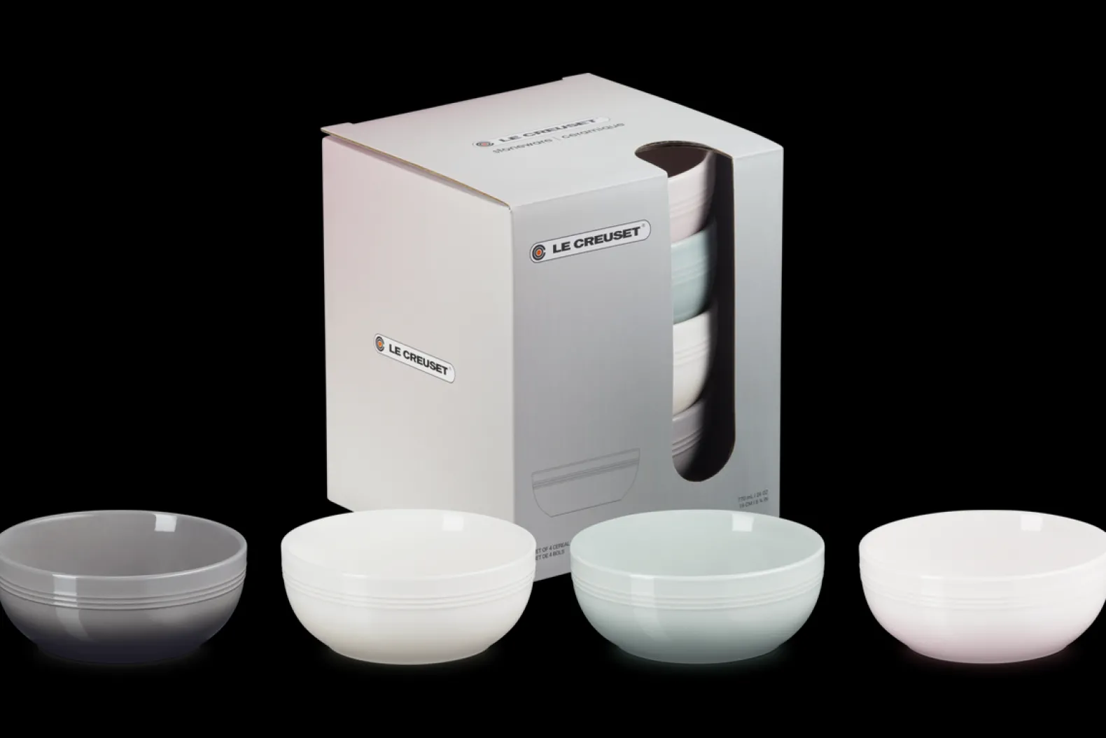 Stoneware Coupe Set of 4 Cereal Bowls