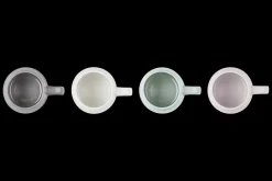 Stoneware Coupe Set of 4 Mugs