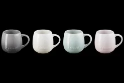 Stoneware Coupe Set of 4 Mugs