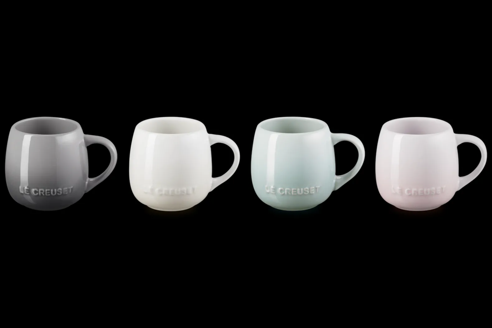 Stoneware Coupe Set of 4 Mugs