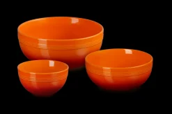 Stoneware Coupe Set of 3 Serving Bowls