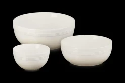 Stoneware Coupe Set of 3 Serving Bowls