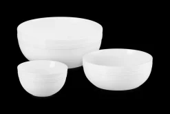 Stoneware Coupe Set of 3 Serving Bowls