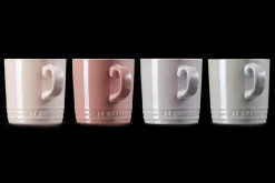 Stoneware Metallics Set of 4 Mugs Pastel